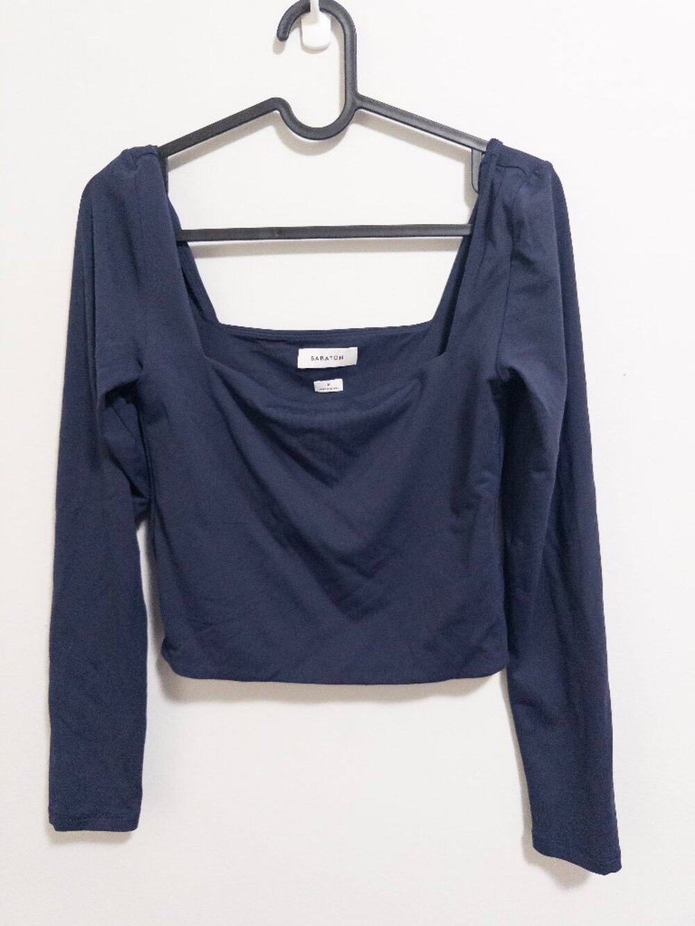 Aritzia Babaton Navy Blue Squareneck Long Sleeve